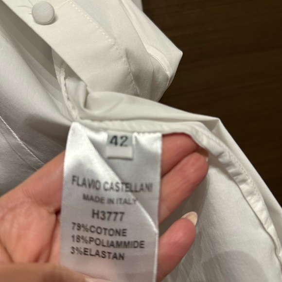 Flavio Castellani White Lace Button-Up Shirt size 42. This is Gorgeous piece - Picture 6 of 6
